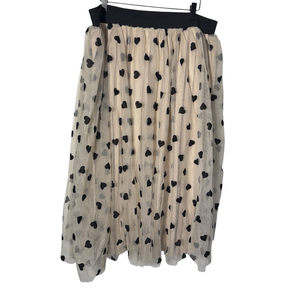 Torrid A-line Tea Length Tulle Skirt Size 2x Heart Print - Picture 5 of 15